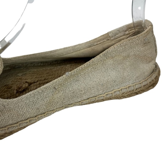 SOLUDOS Espadrille Canvas Beige Wink Winking Eye Flats Slip On Loafers Shoes 8.5 - Picture 7 of 16